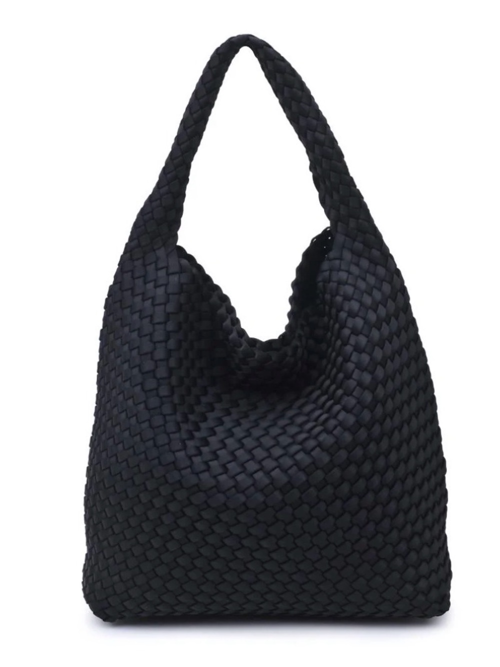 SOL and SELENE “Celestial” Woven Neoprene Hobo - Black - NWT